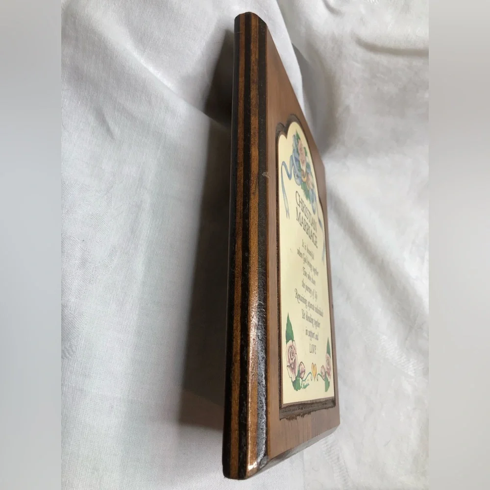 Vintage "Christian Marriage" Plaque - Picture 3 of 3